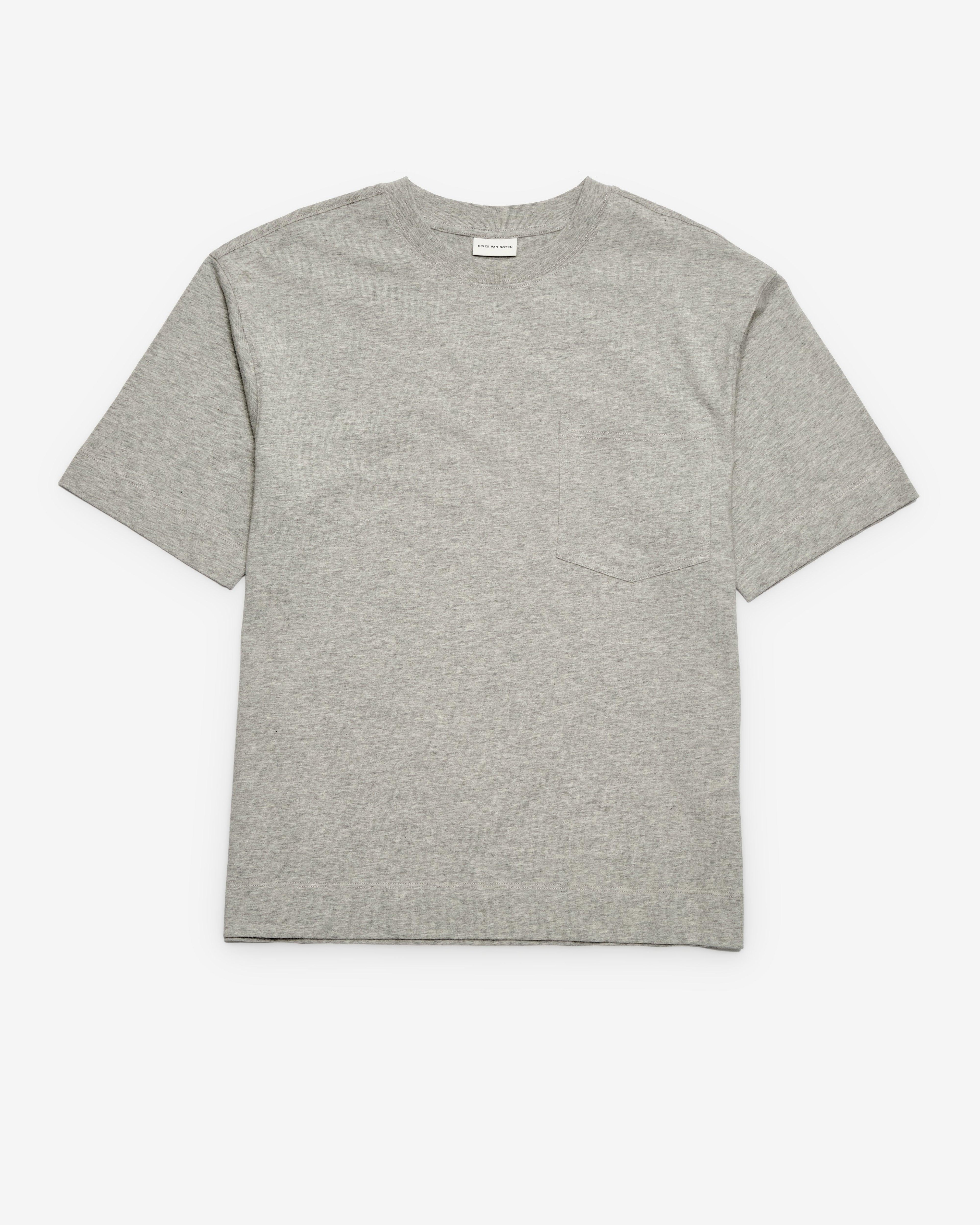 Dries Van Noten - Men's Heso T-Shirt - (Grey Melange) by DRIES VAN NOTEN