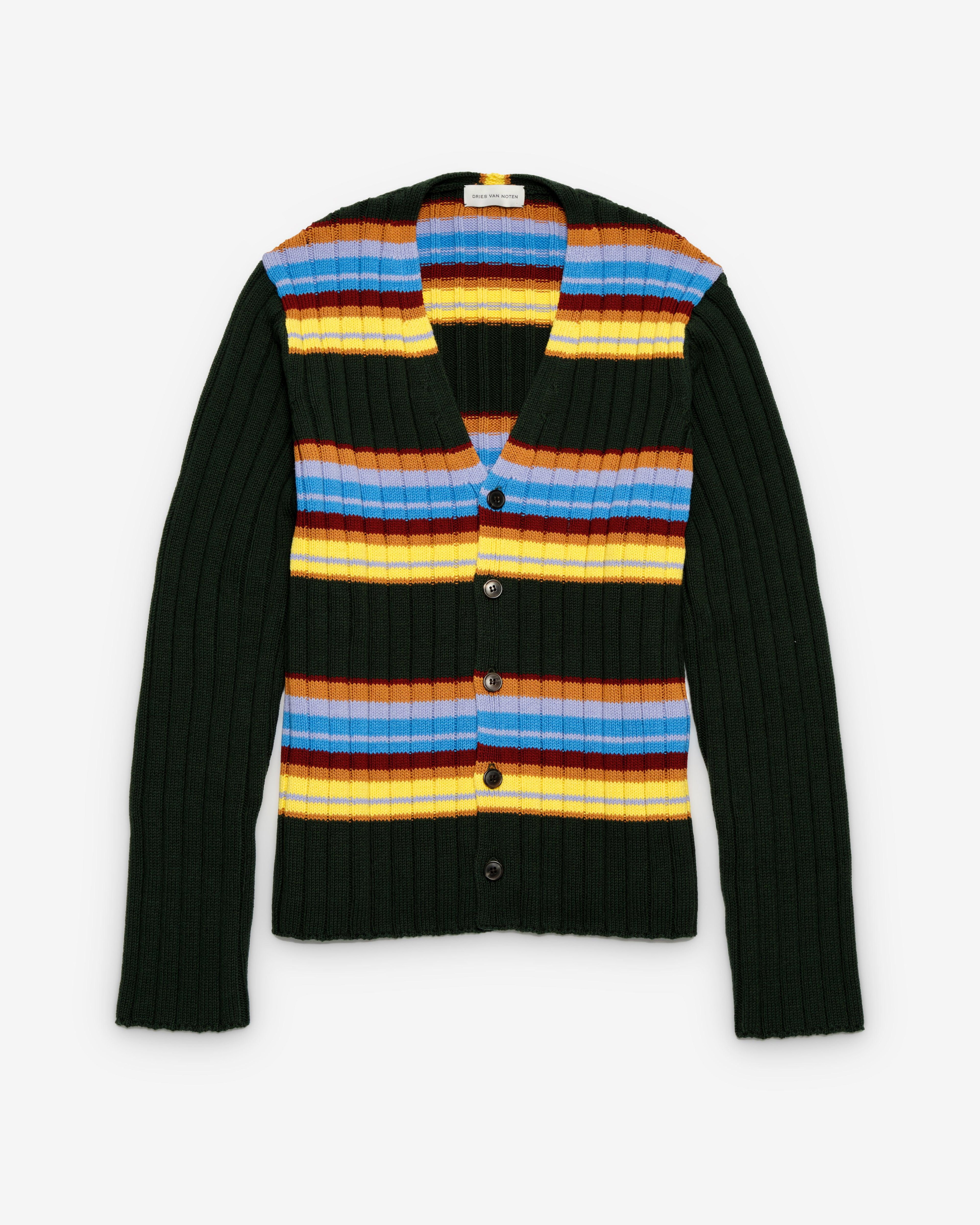 Dries Van Noten - Men's Modify Cardigan - (Forest) by DRIES VAN NOTEN