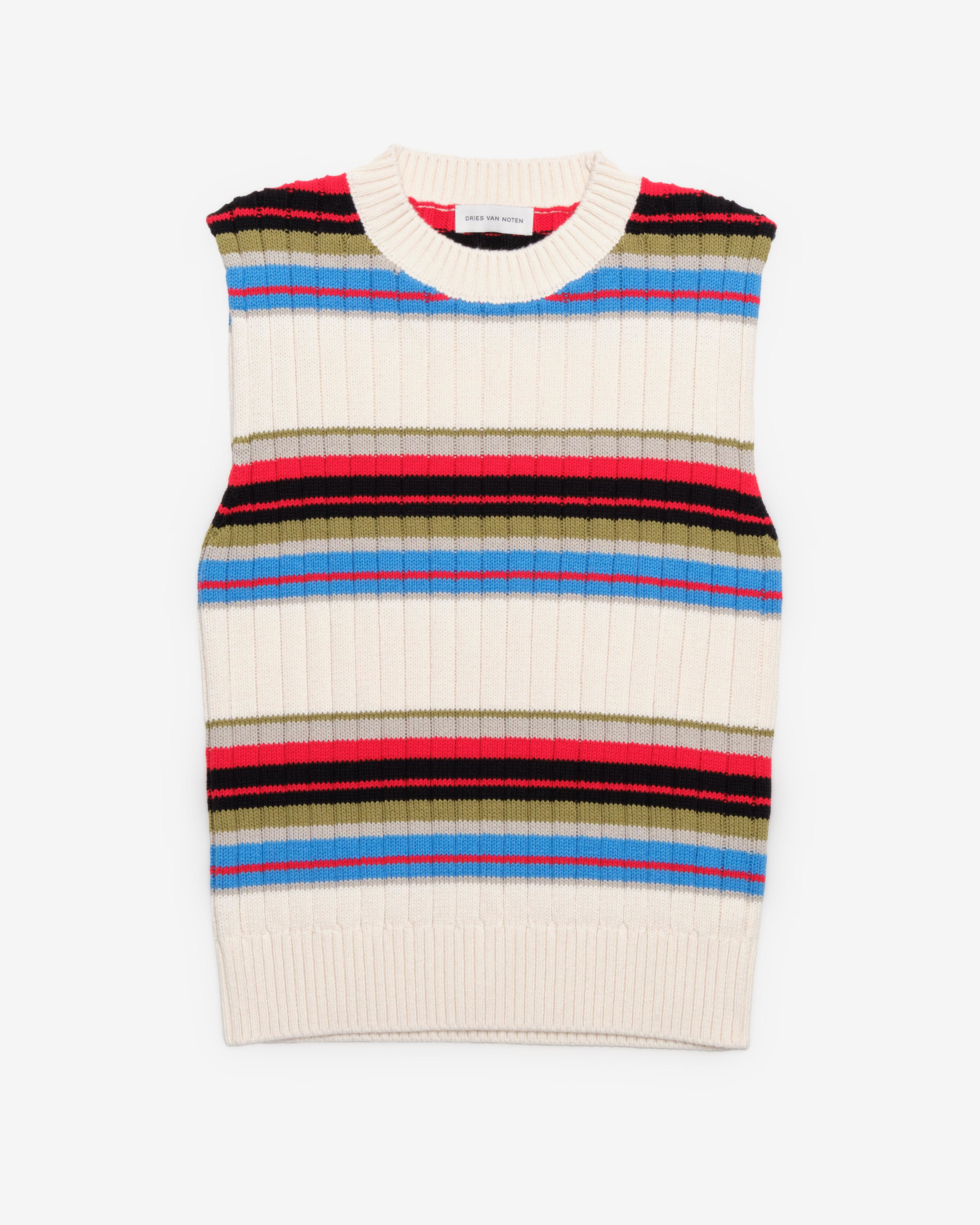 Dries Van Noten - Men's Mosaic Top - (White) by DRIES VAN NOTEN