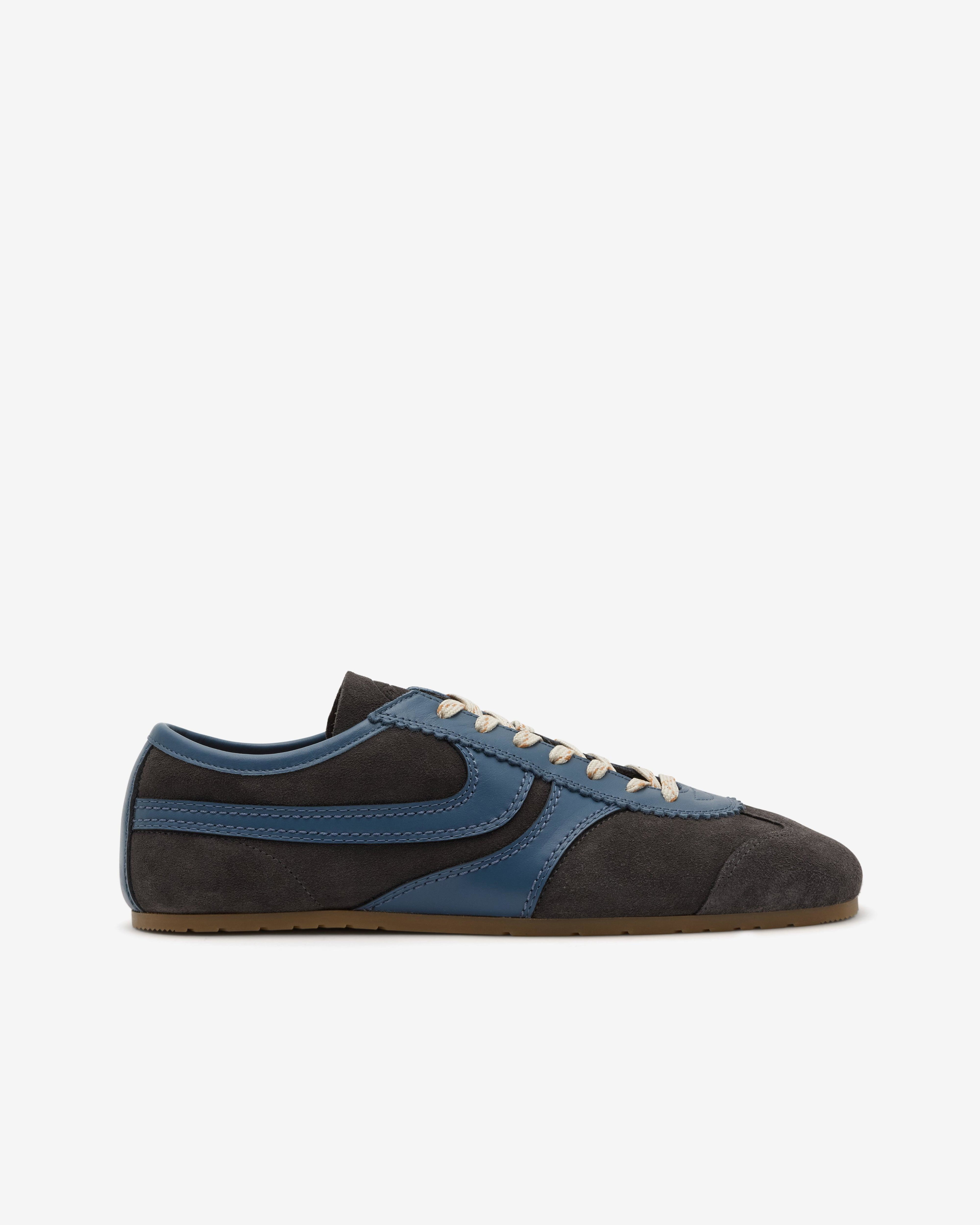 Dries Van Noten - Men's Suede Sneakers - (Steel) by DRIES VAN NOTEN