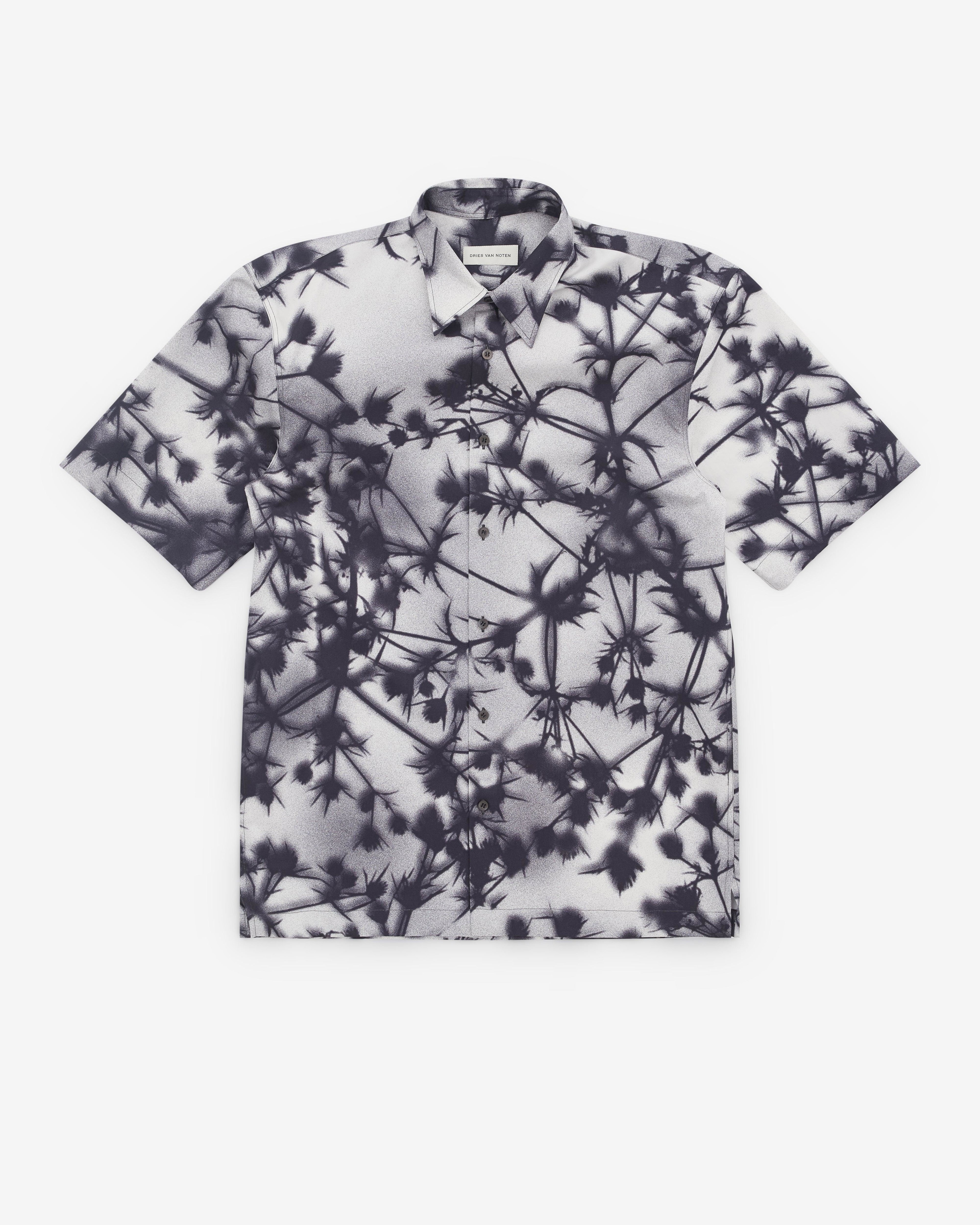 Dries Van Noten - Men’s Thistles Shirt - (Black) by DRIES VAN NOTEN