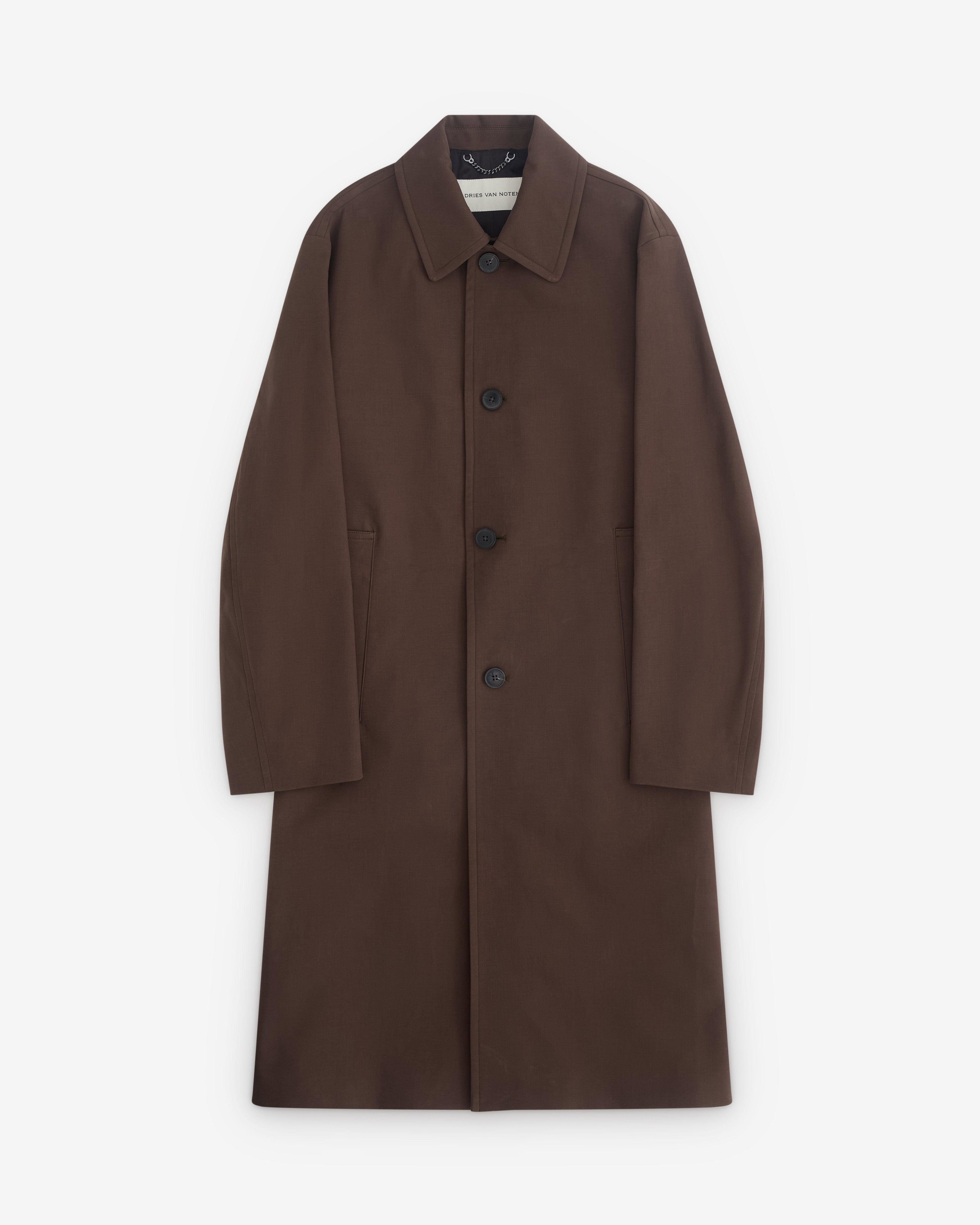 Dries Van Noten - Men’s Trench Coat - (Mud Brown) by DRIES VAN NOTEN