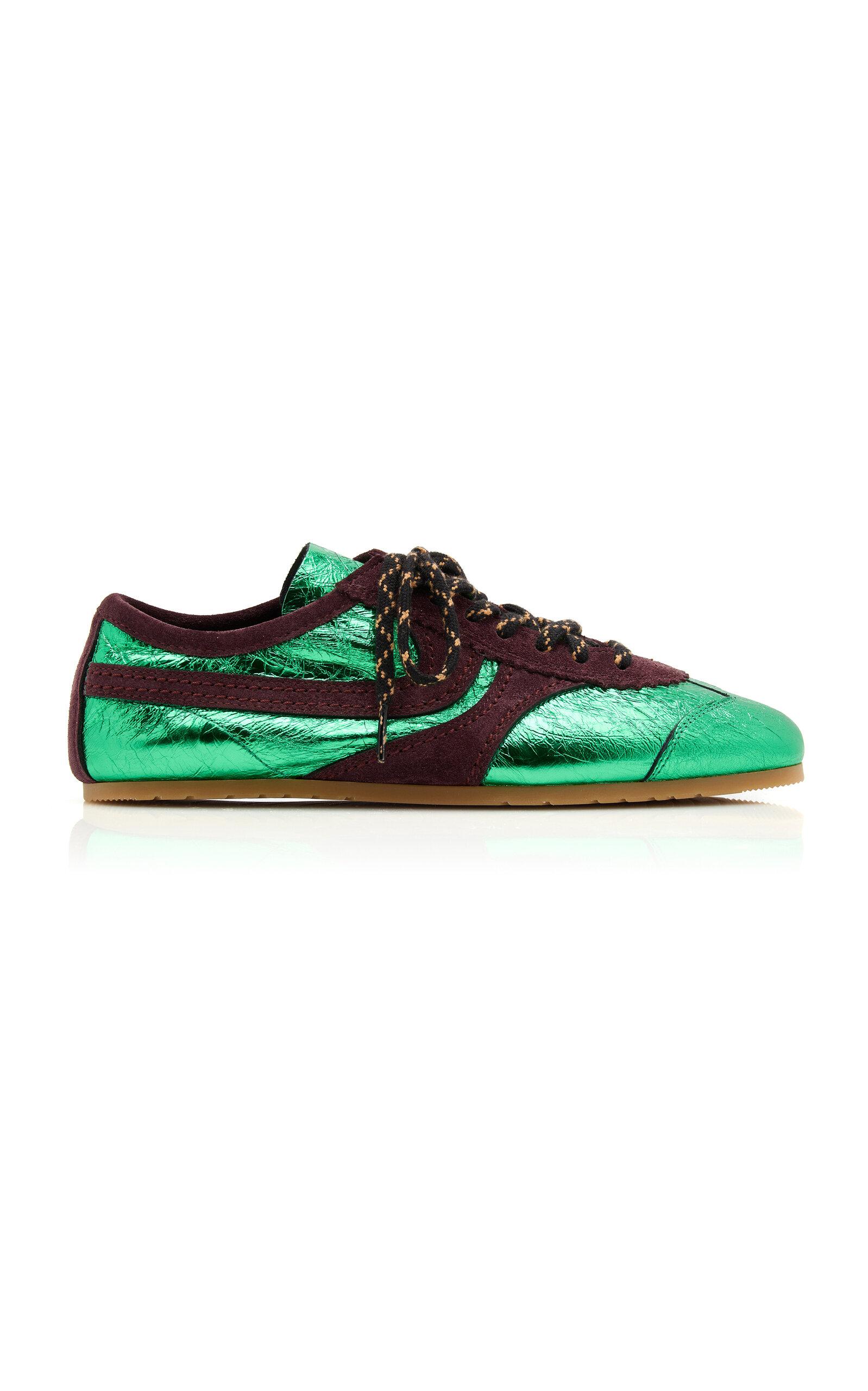 Dries Van Noten Metallic Leather Sneakers - Moda Operandi by DRIES VAN NOTEN