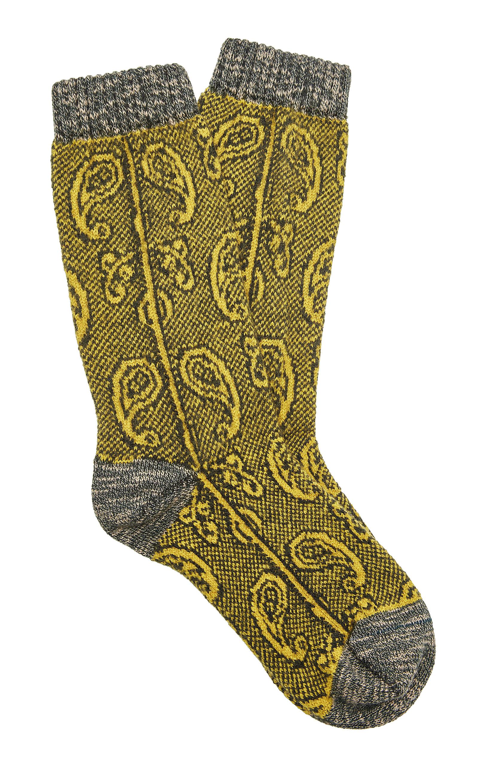 Dries Van Noten Paisley-Jacquard Wool Socks - Moda Operandi by DRIES VAN NOTEN