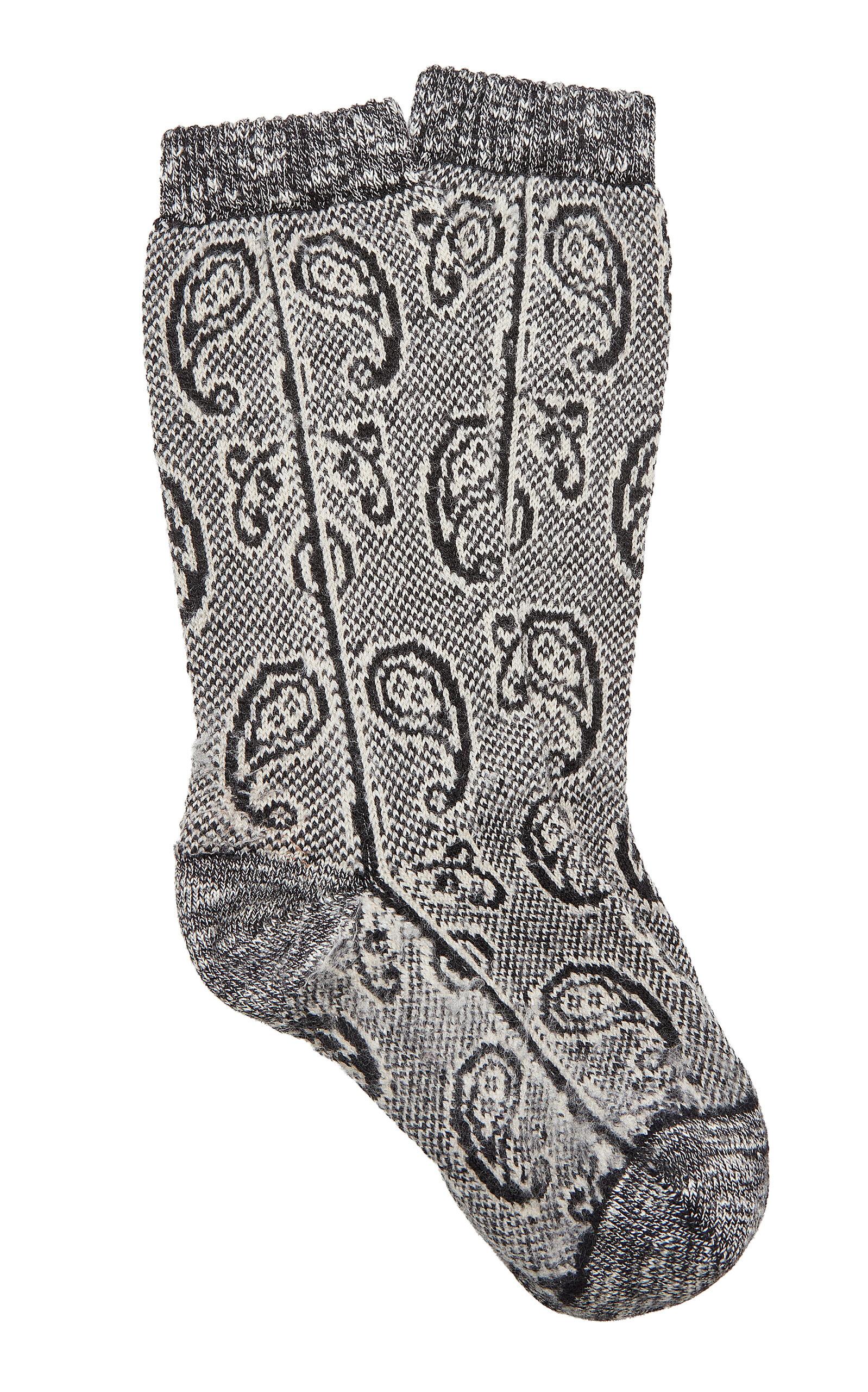 Dries Van Noten Paisley-Jacquard Wool Socks - Moda Operandi by DRIES VAN NOTEN