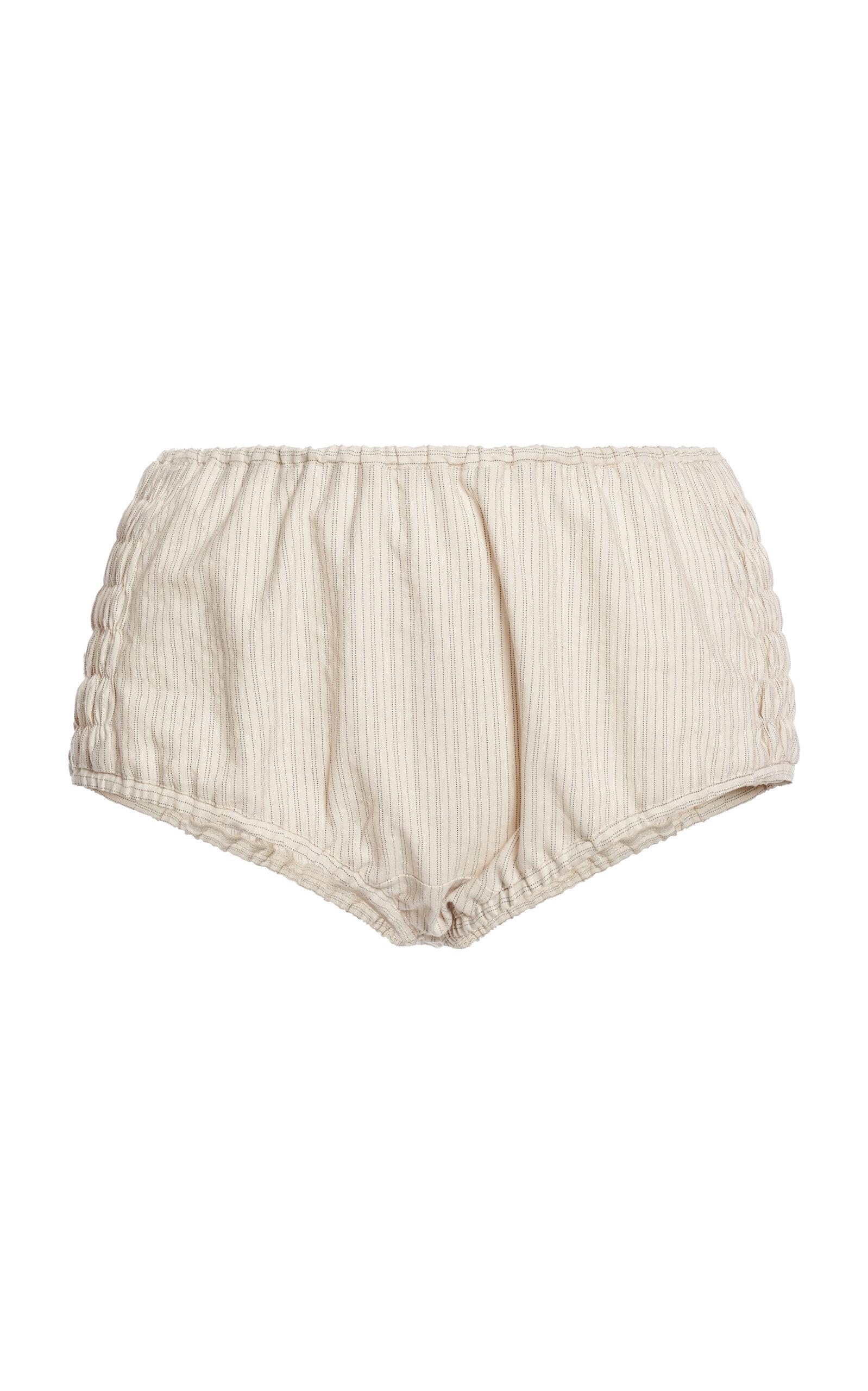 Dries Van Noten Pixie Gathered Cotton-Blend Mini Shorts - Moda Operandi by DRIES VAN NOTEN