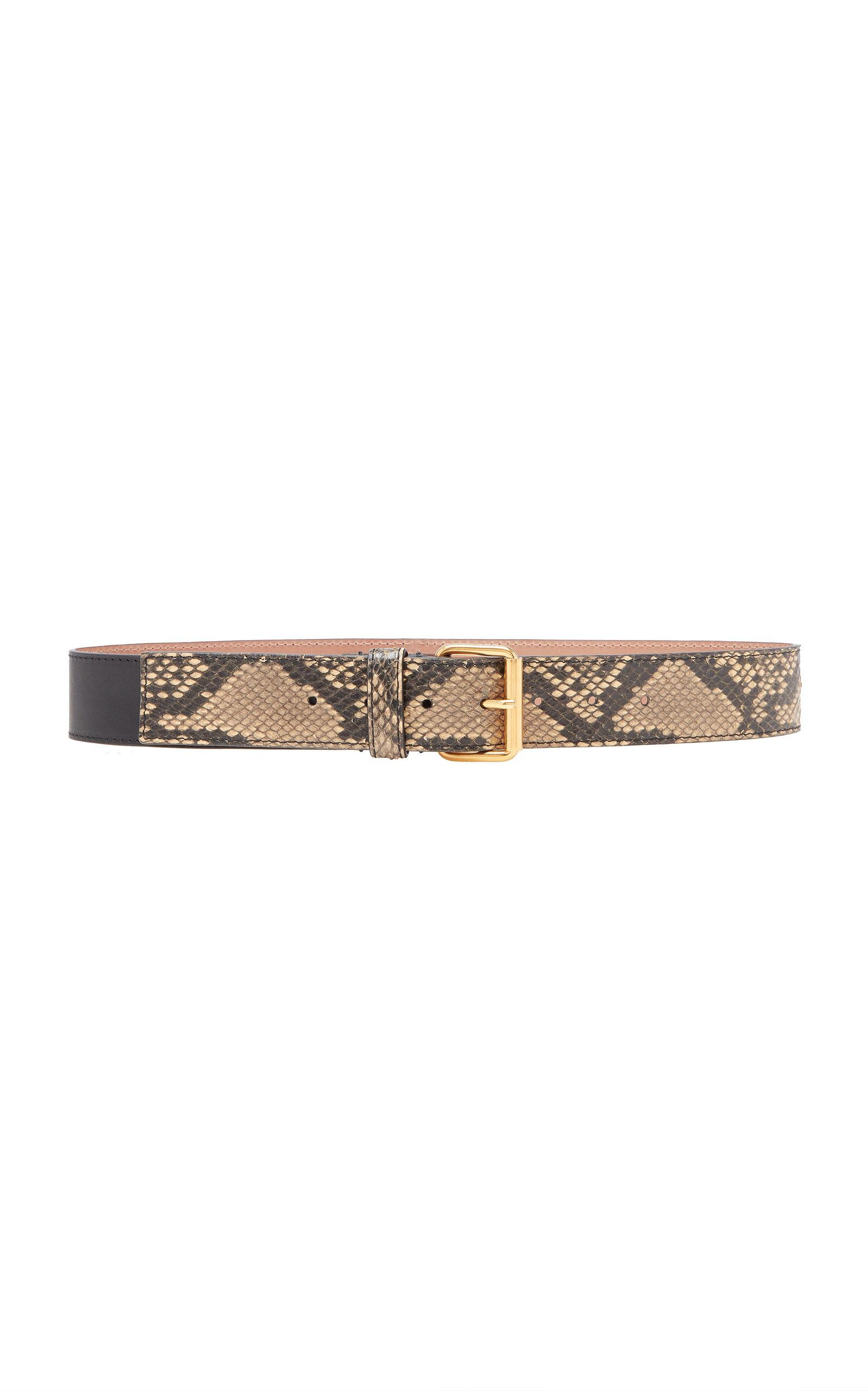 Dries Van Noten Python-Effect Leather Belt - Moda Operandi by DRIES VAN NOTEN