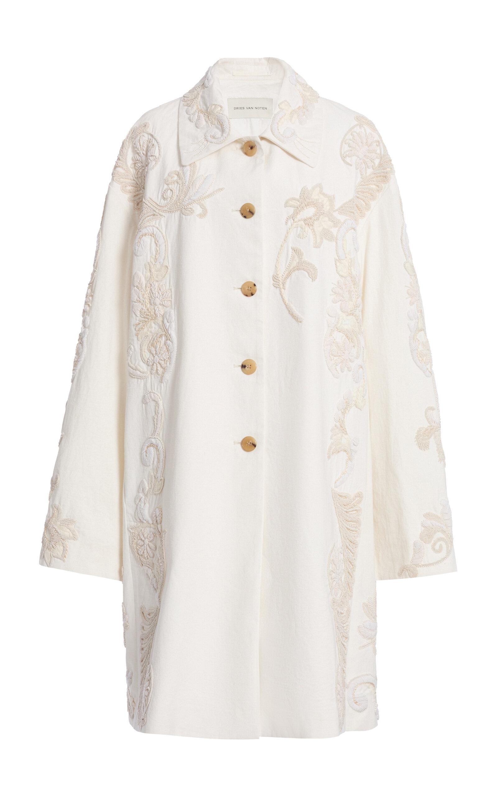 Dries Van Noten Rondero Embroidered Cotton-Canvas Coat - Moda Operandi by DRIES VAN NOTEN