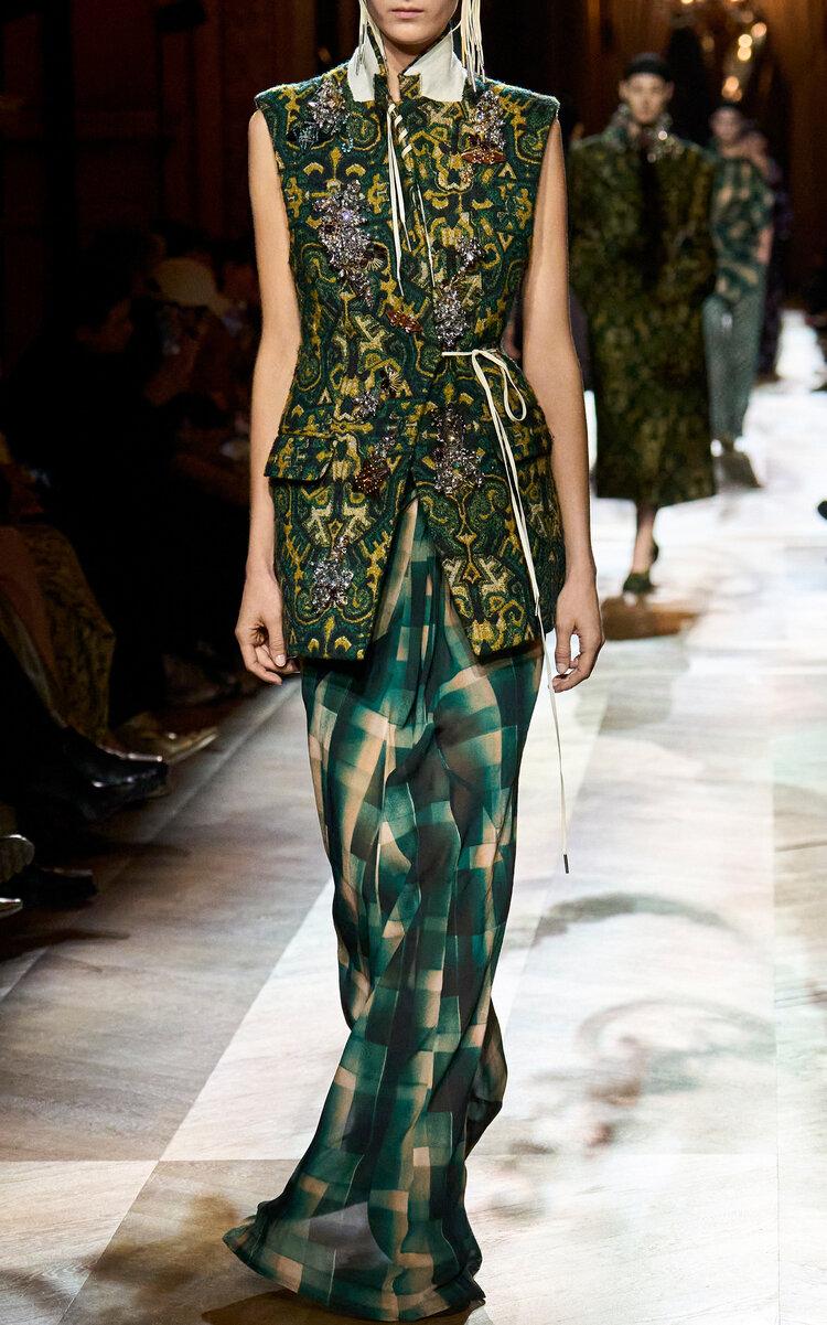Dries Van Noten Smila Printed Georgette Maxi Skirt - Moda Operandi by DRIES VAN NOTEN