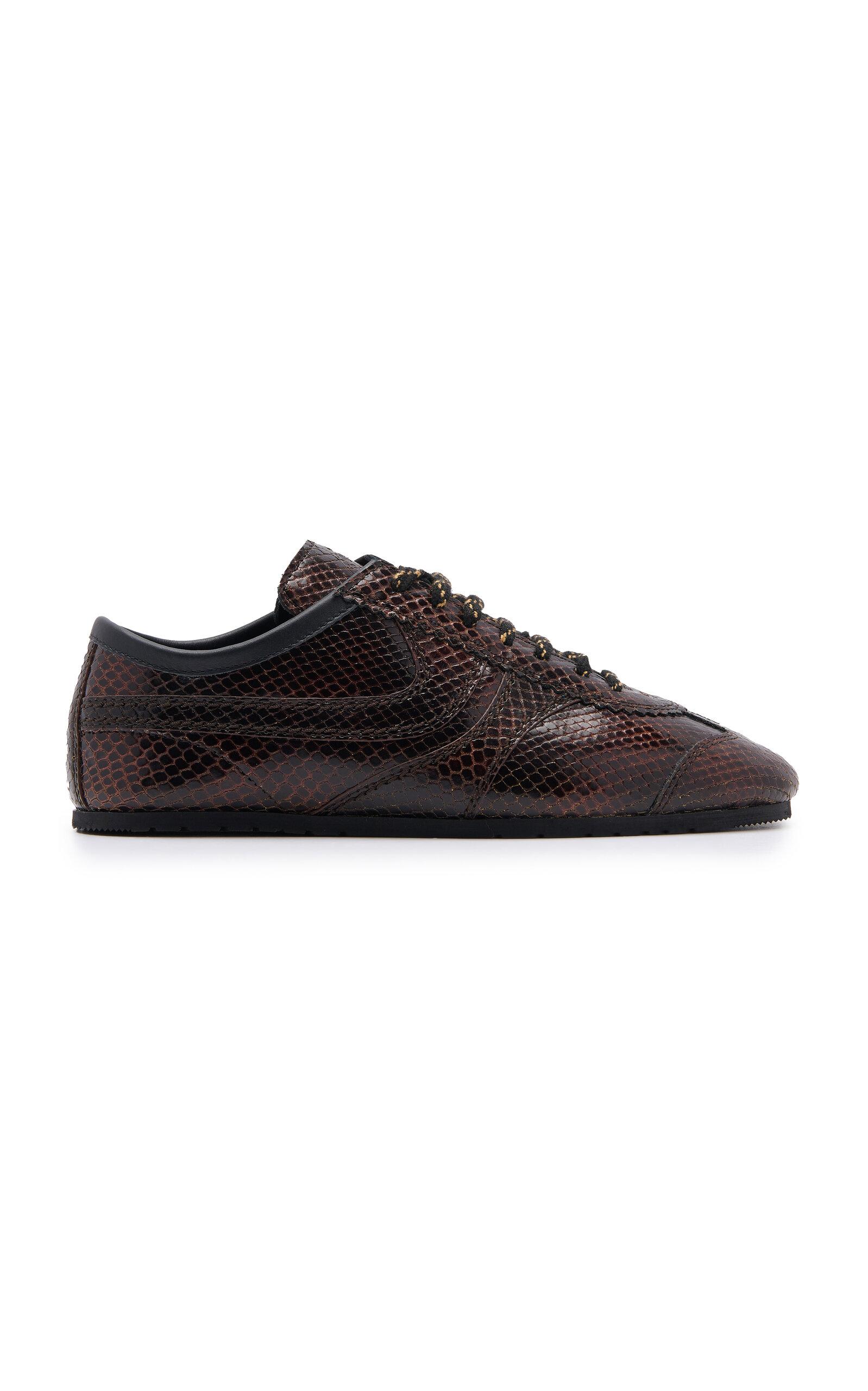 Dries Van Noten - Snake-Effect Leather Sneakers - Animal - - Moda Operandi by DRIES VAN NOTEN