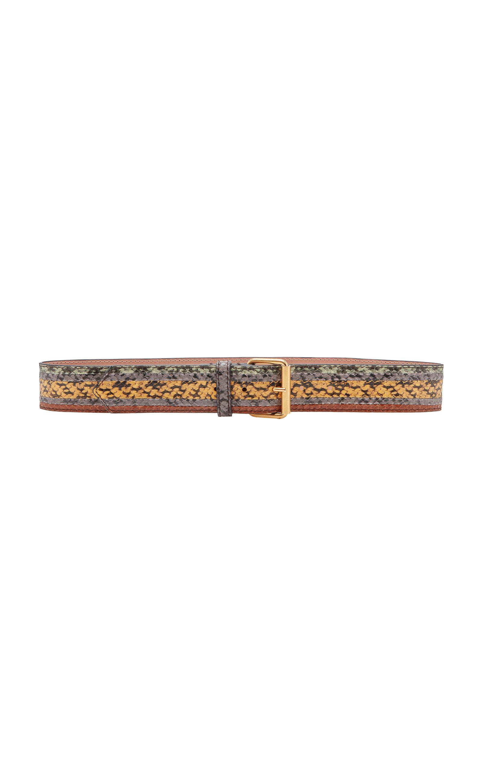 Dries Van Noten Snakeskin-Effect Leather Belt - Moda Operandi by DRIES VAN NOTEN
