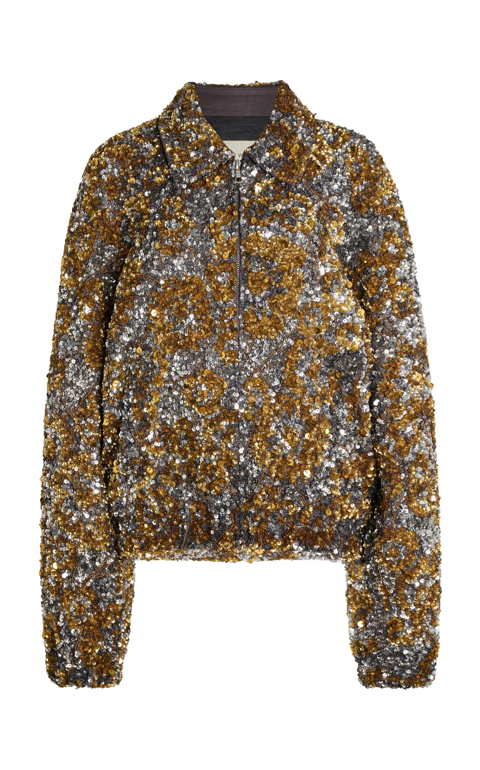 Dries Van Noten Vinnia Sequinned Bomber Jacket - Moda Operandi by DRIES VAN NOTEN