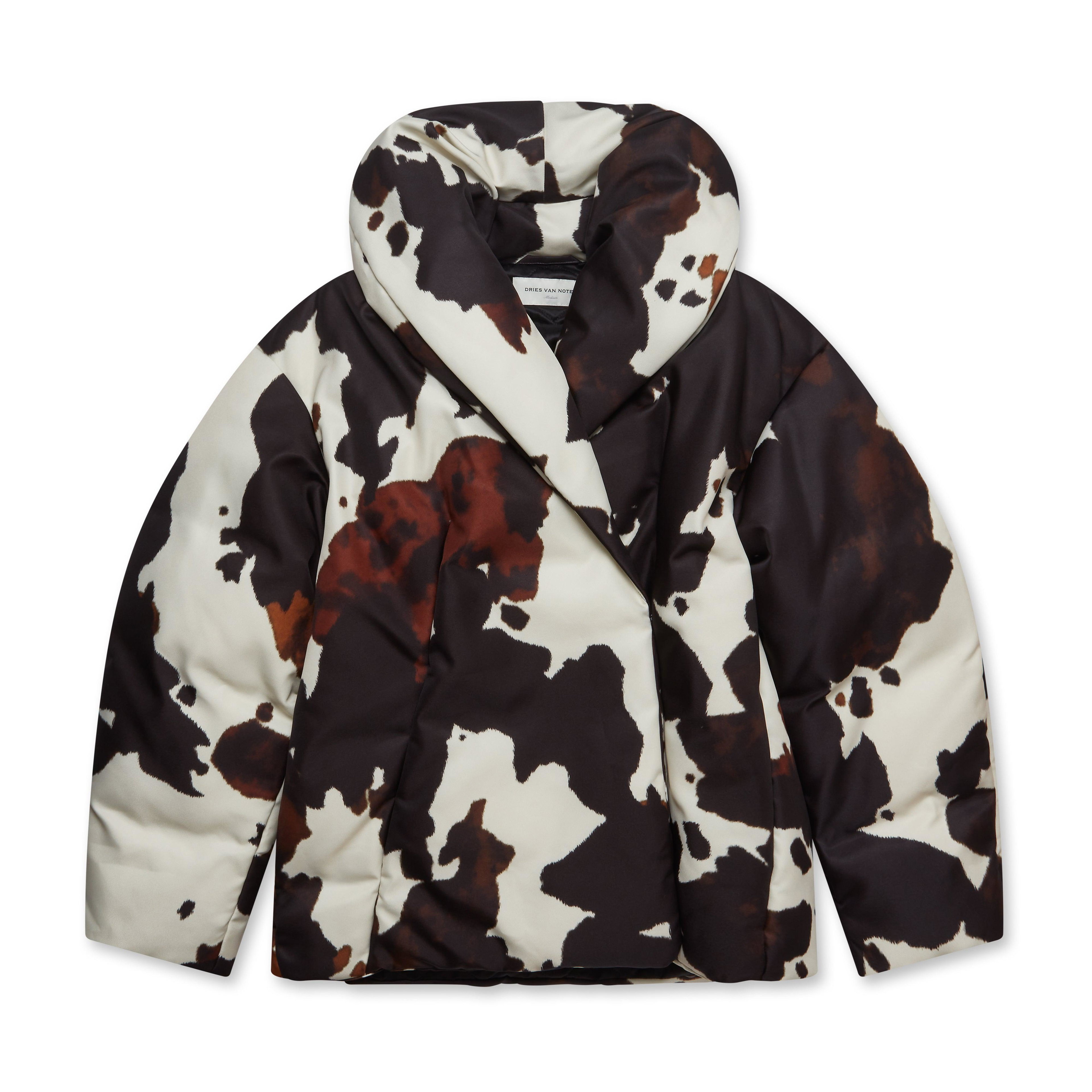 Dries Van Noten - Women’s Cow Print Jacket - (Ecru) by DRIES VAN NOTEN
