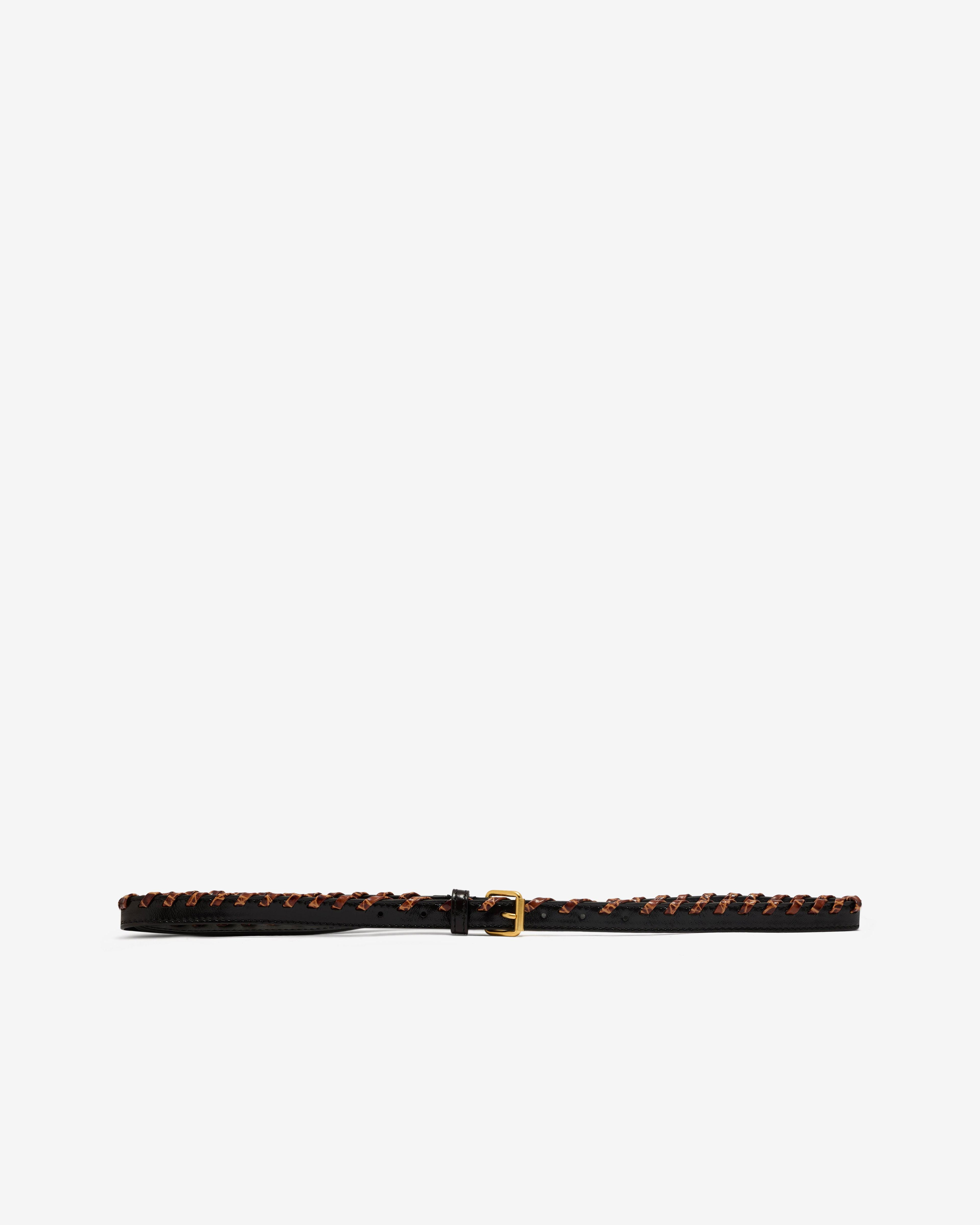 Dries Van Noten - Women’s Embellished Leather Belt - (Tan) by DRIES VAN NOTEN Dries Van Noten - Women’s Embellished Leather Belt - (Tan) by DRIES VAN NOTEN