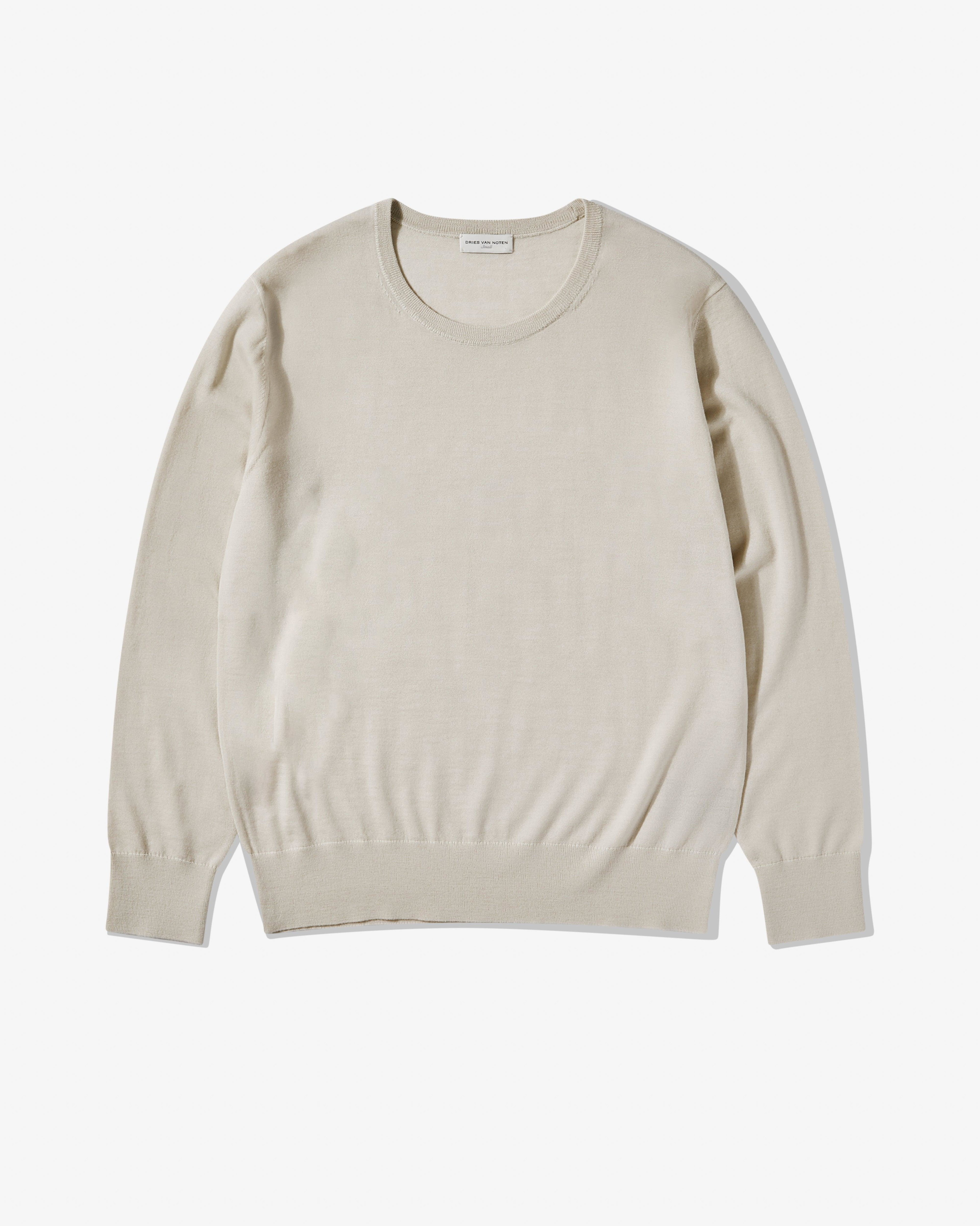 Dries Van Noten - Women’s Merino Sweater - (Ecru) by DRIES VAN NOTEN