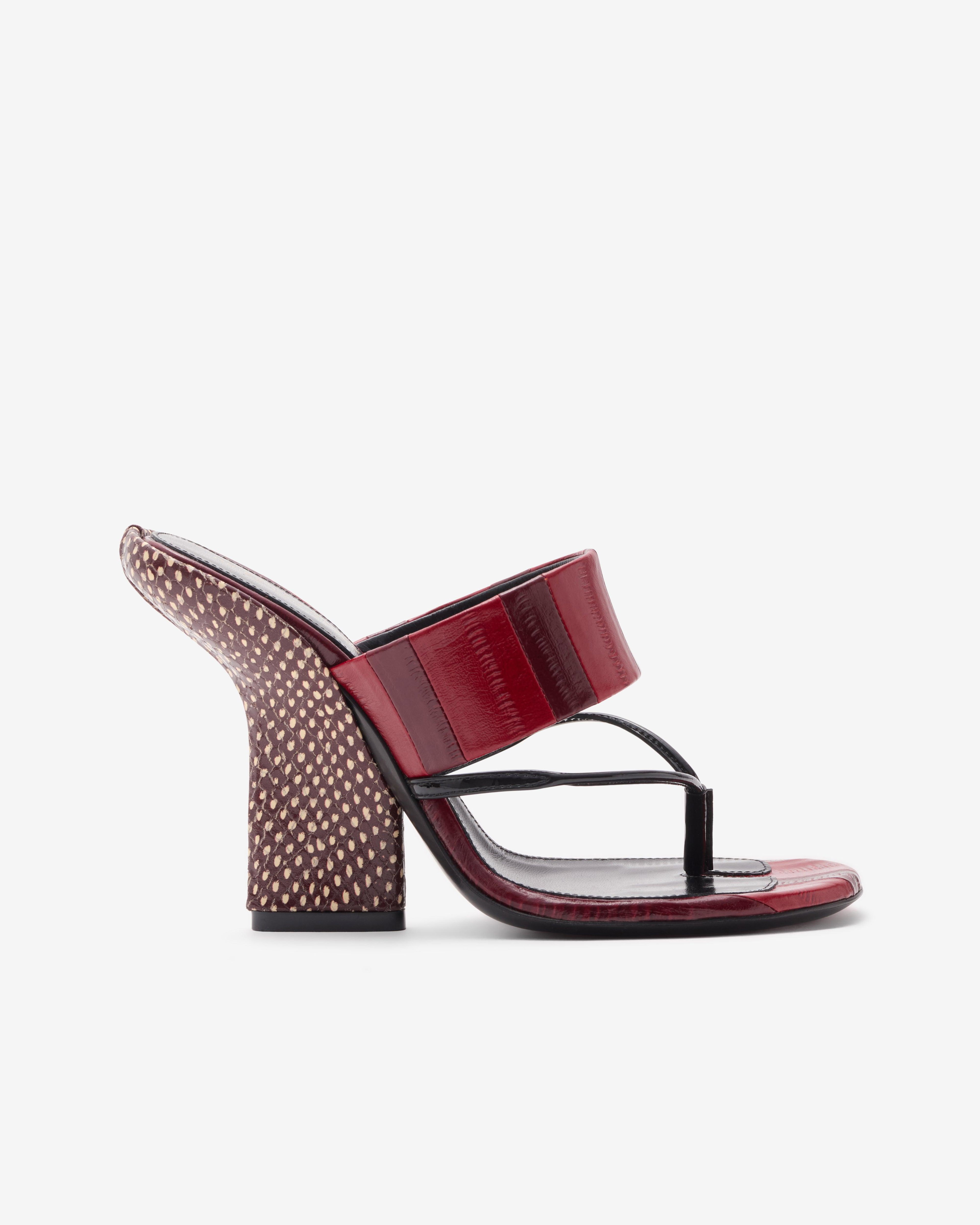 Dries Van Noten - Women's Open Toe Mules - (Red) by DRIES VAN NOTEN