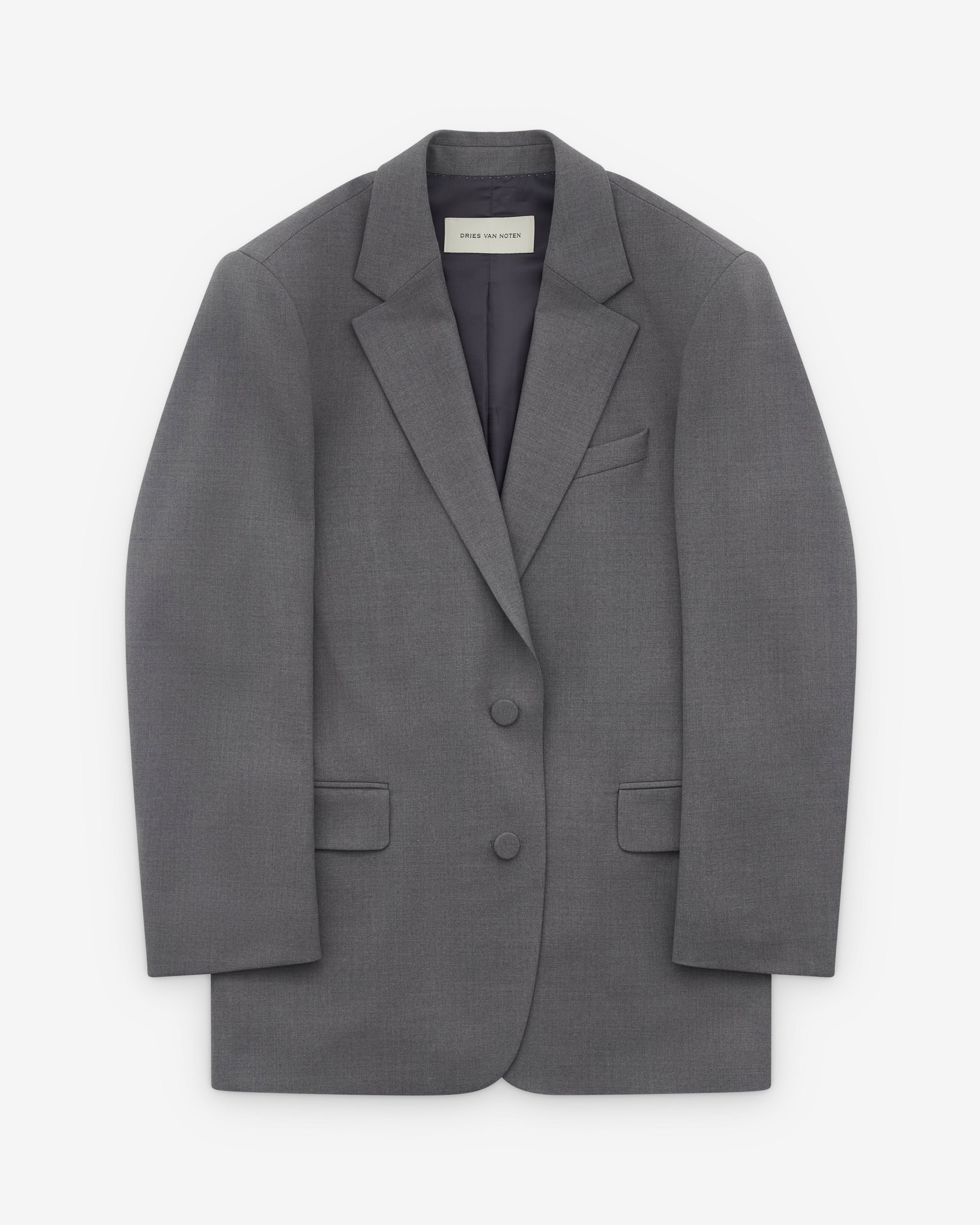 Dries Van Noten - Women’s Oversized Blazer - (Grey) by DRIES VAN NOTEN