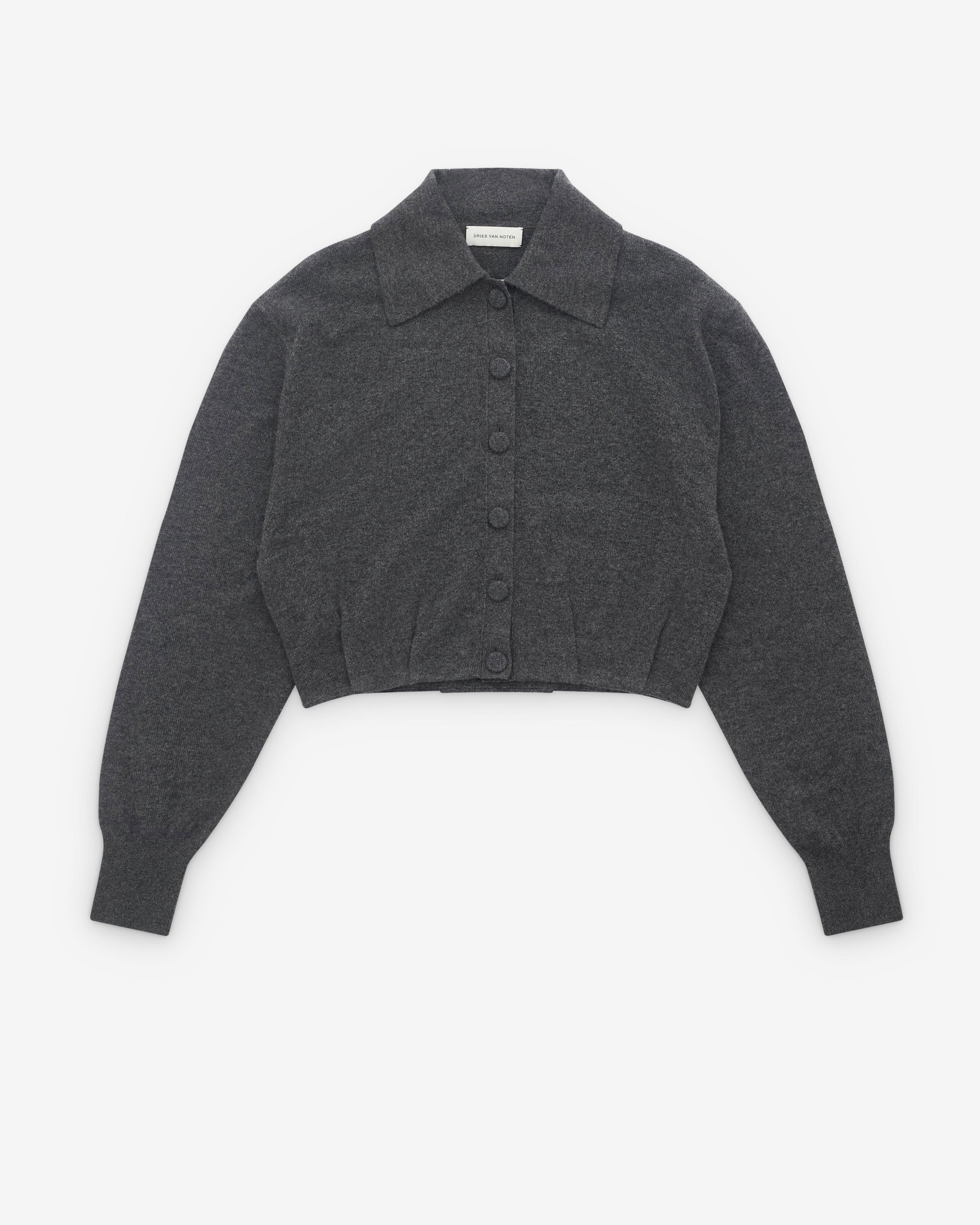 Dries Van Noten - Women’s Tigre Cardigan - (Dark Grey) by DRIES VAN NOTEN