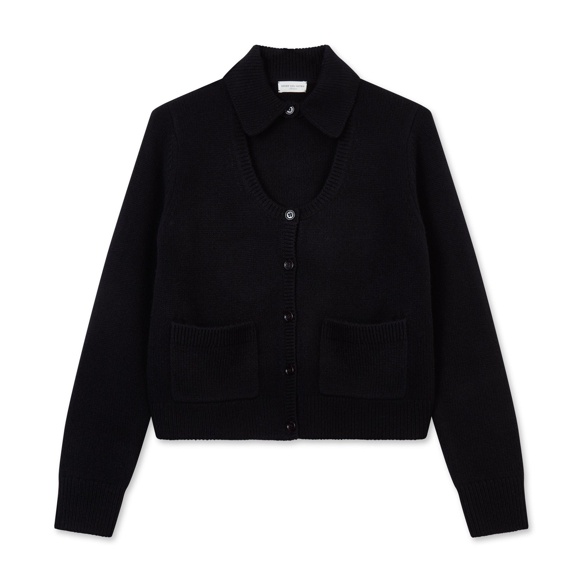 Dries Van Noten - Women’s Wool Cardigan - (Black) by DRIES VAN NOTEN