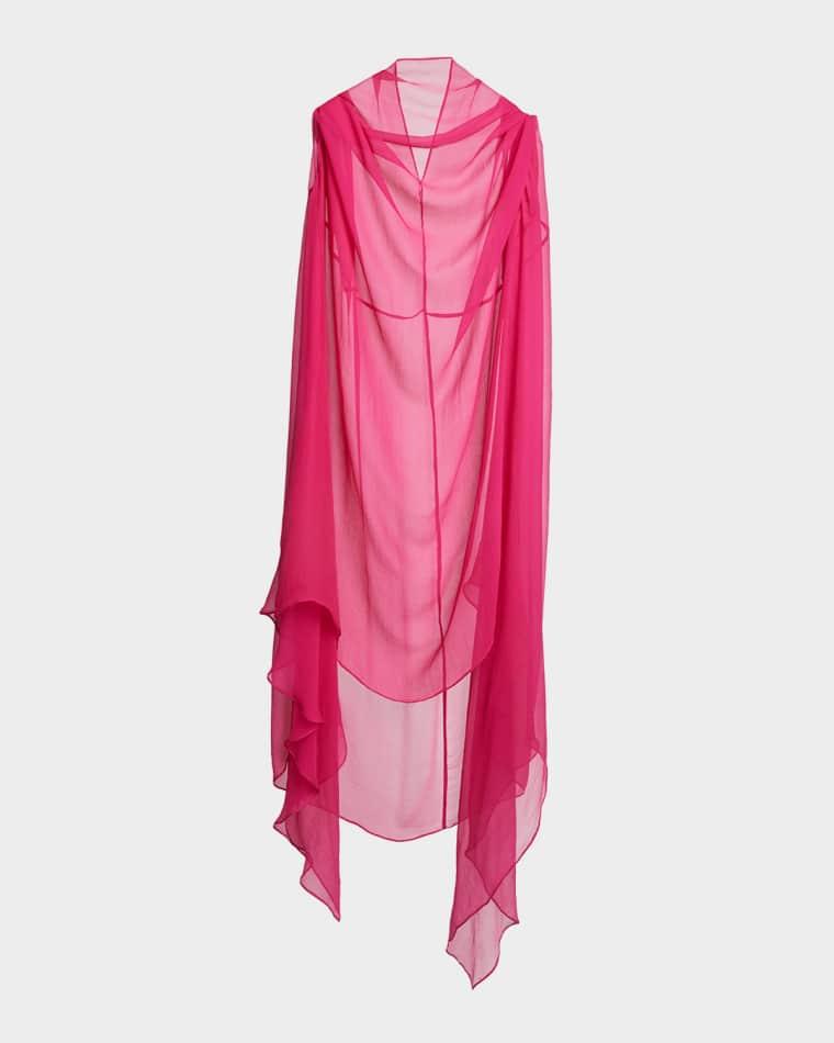 Ducy Silk Chiffon Midi Dress by DRIES VAN NOTEN
