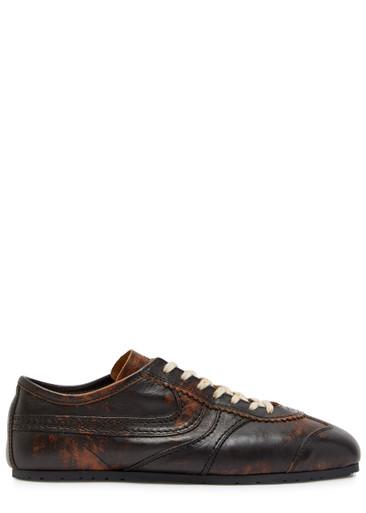 Dustin panelled leather sneakers by DRIES VAN NOTEN