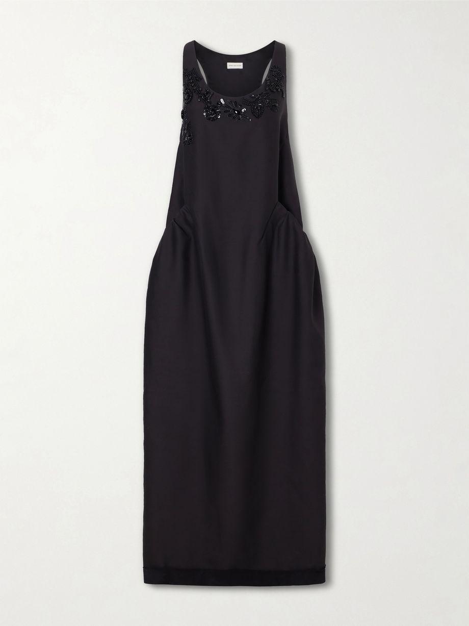 Embellished wool and silk-blend midi dress by DRIES VAN NOTEN