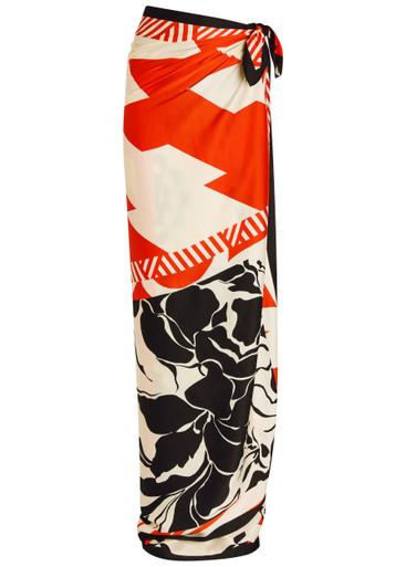 Flara printed silk scarf by DRIES VAN NOTEN