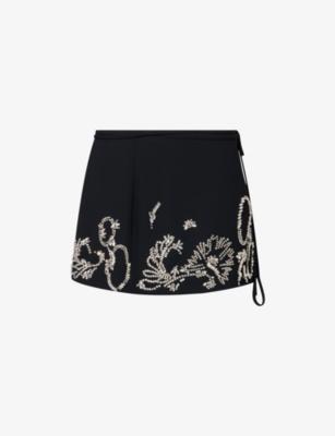 Gabrina Jewel-Embellished Woven Mini Skirt by DRIES VAN NOTEN