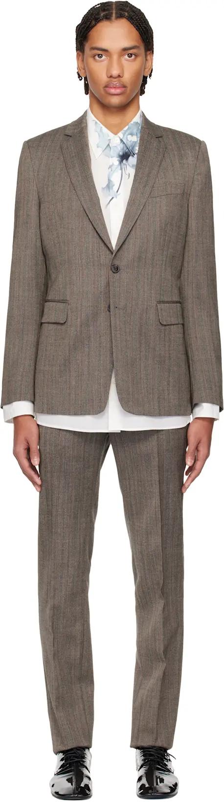 Gray Slim-Fit Suit by DRIES VAN NOTEN