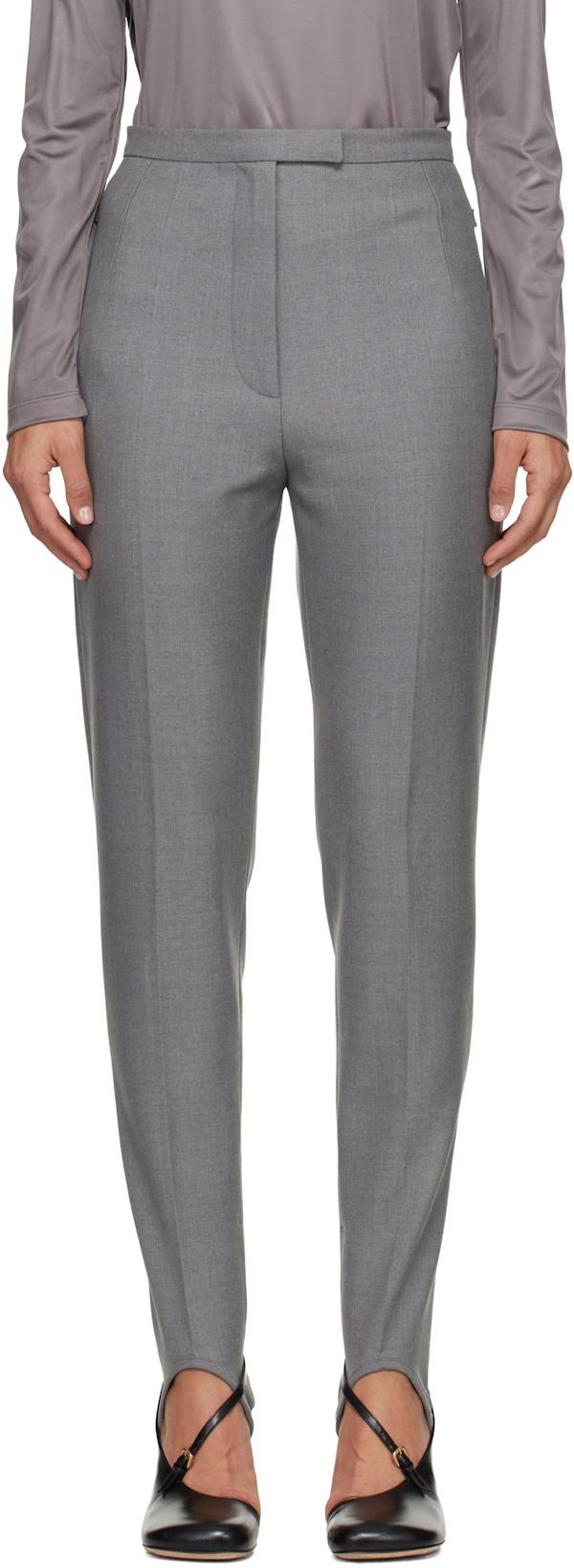 Gray Stirrup Trousers by DRIES VAN NOTEN