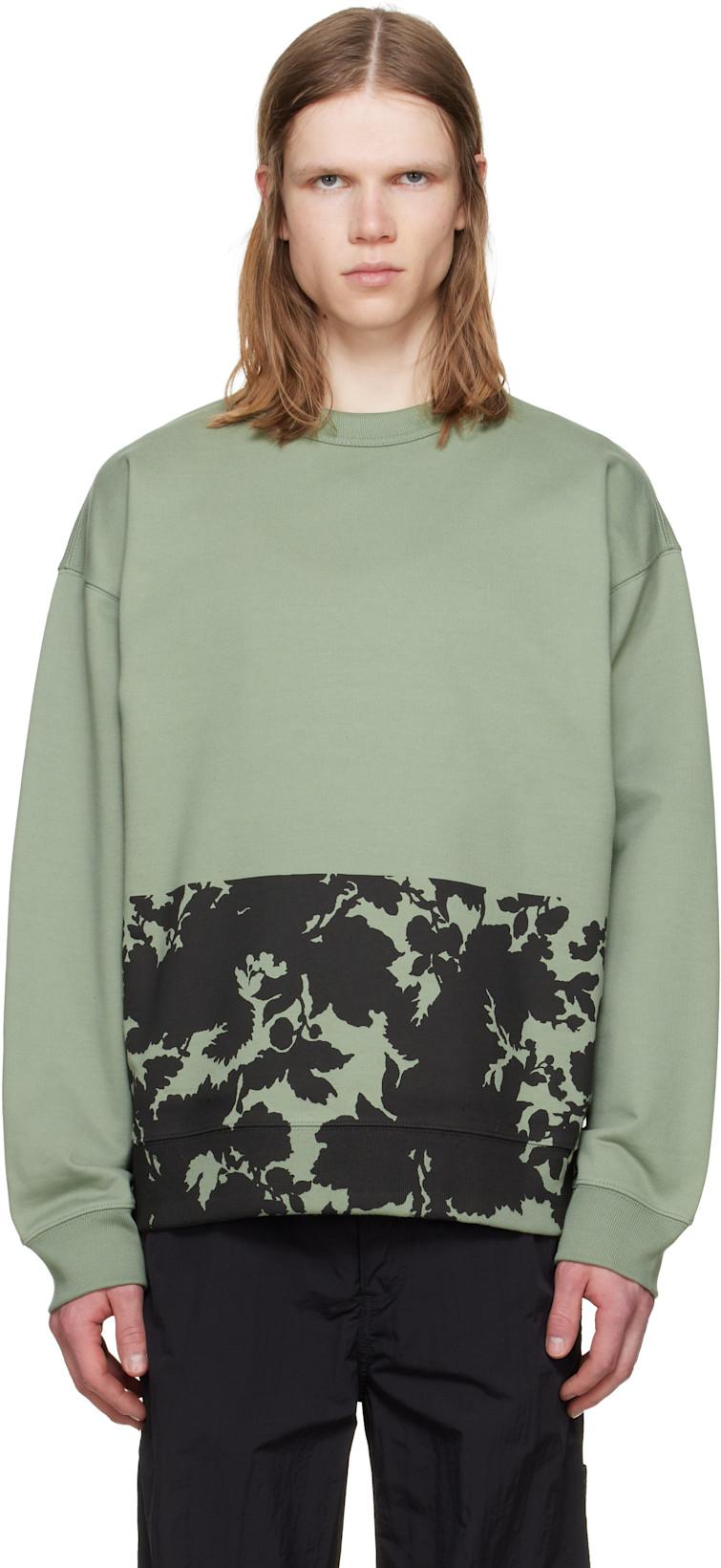 Green Floral Sweatshirt by DRIES VAN NOTEN
