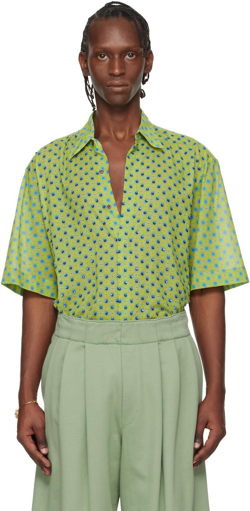 Green Sequinned Shirt by DRIES VAN NOTEN
