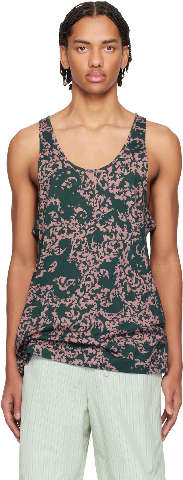 Green & Pink Floral Tank Top by DRIES VAN NOTEN