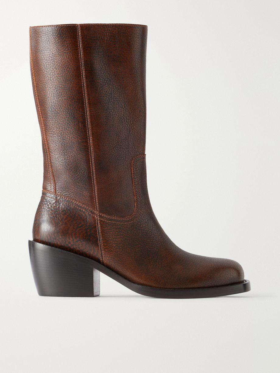 Leather knee boots by DRIES VAN NOTEN