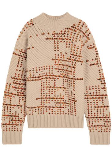 Mauritius patterned wool-blend jumper by DRIES VAN NOTEN