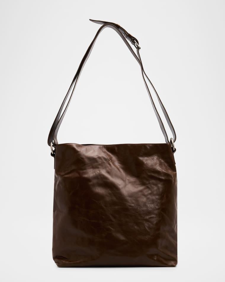 Men's Leather Messenger Bag by DRIES VAN NOTEN