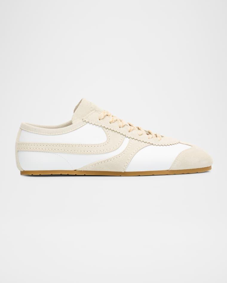 Men's Retro Leather and Suede Low-Top Sneakers by DRIES VAN NOTEN