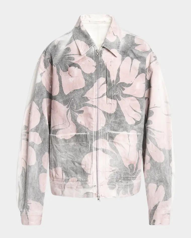 Men's Veper Floral-Print Denim Jacket by DRIES VAN NOTEN