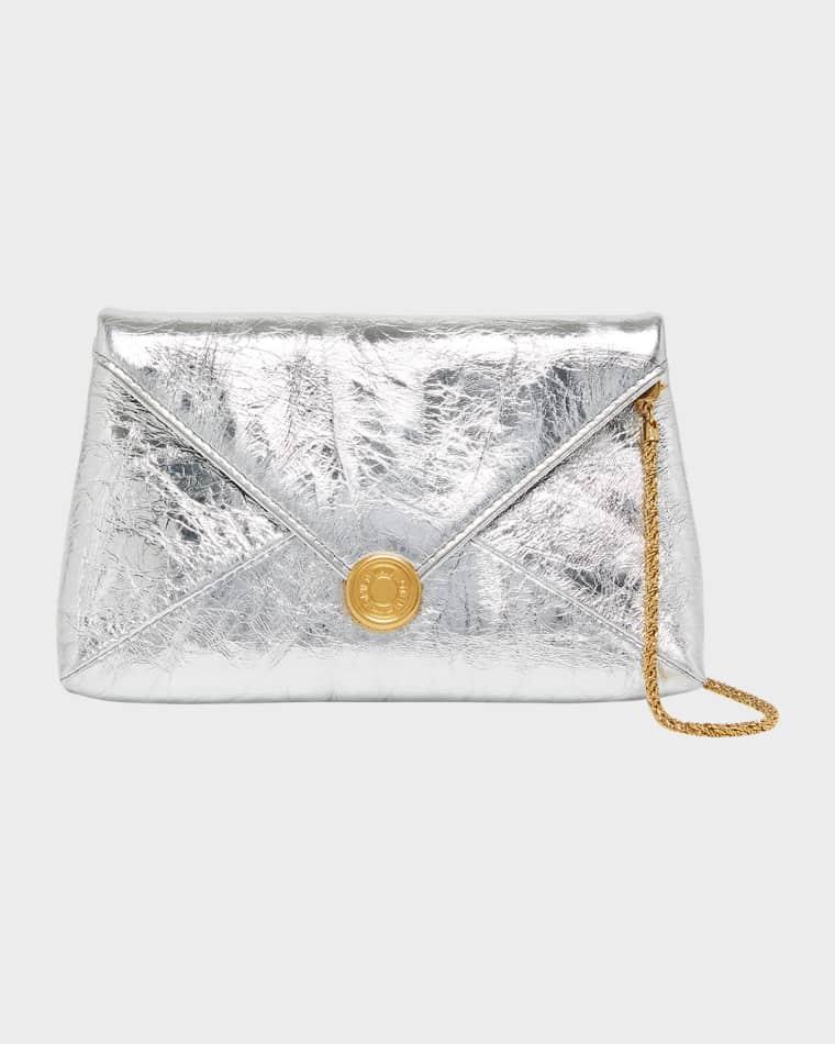 Metallic Leather Envelope Clutch Bag by DRIES VAN NOTEN