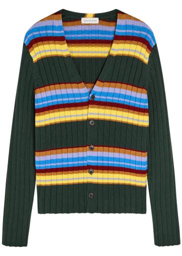 Modify striped cotton and wool-blend cardigan by DRIES VAN NOTEN