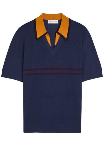 Molar merino wool-blend polo shirt by DRIES VAN NOTEN