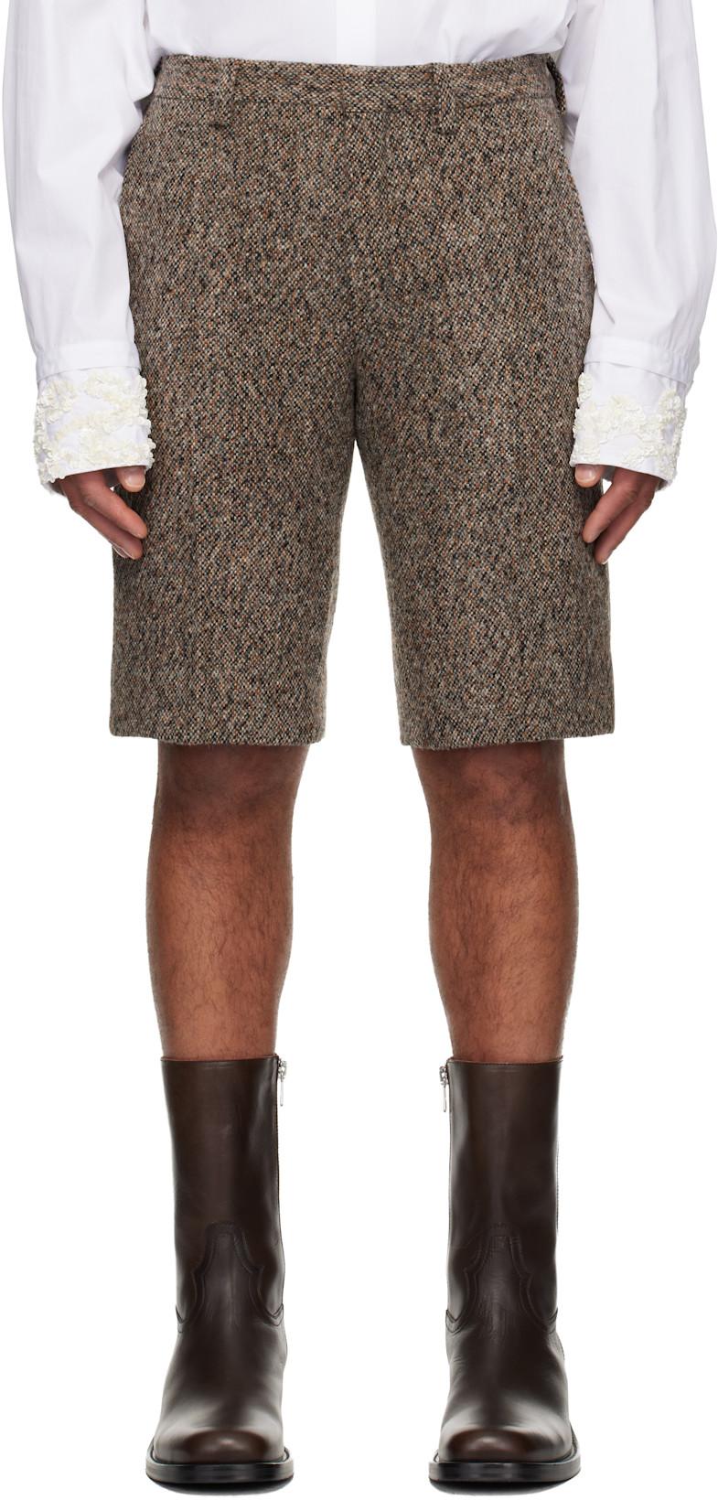 Multicolor Tailored Wool Shorts by DRIES VAN NOTEN