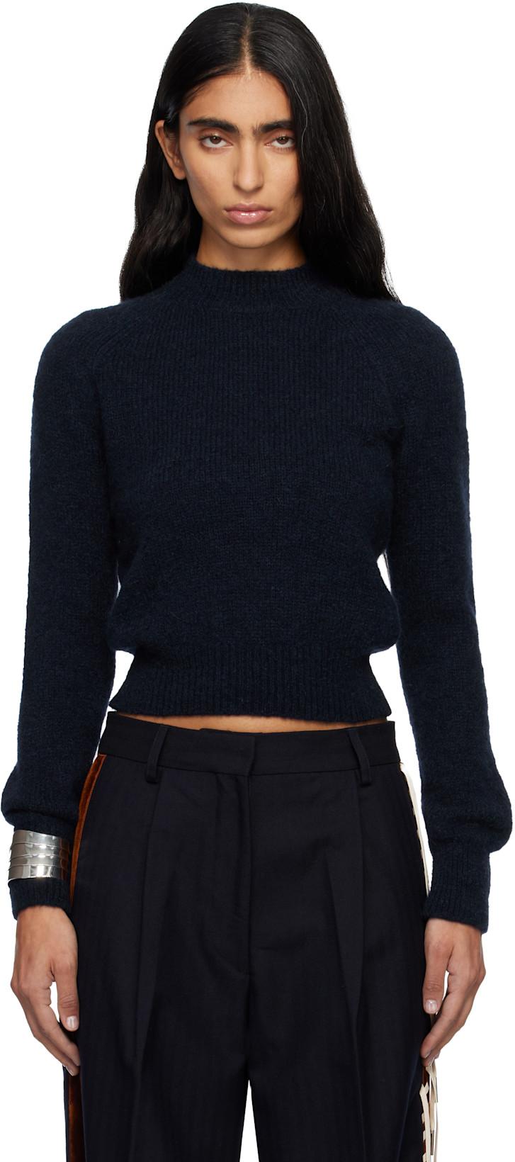 Navy Fitted Sweater by DRIES VAN NOTEN