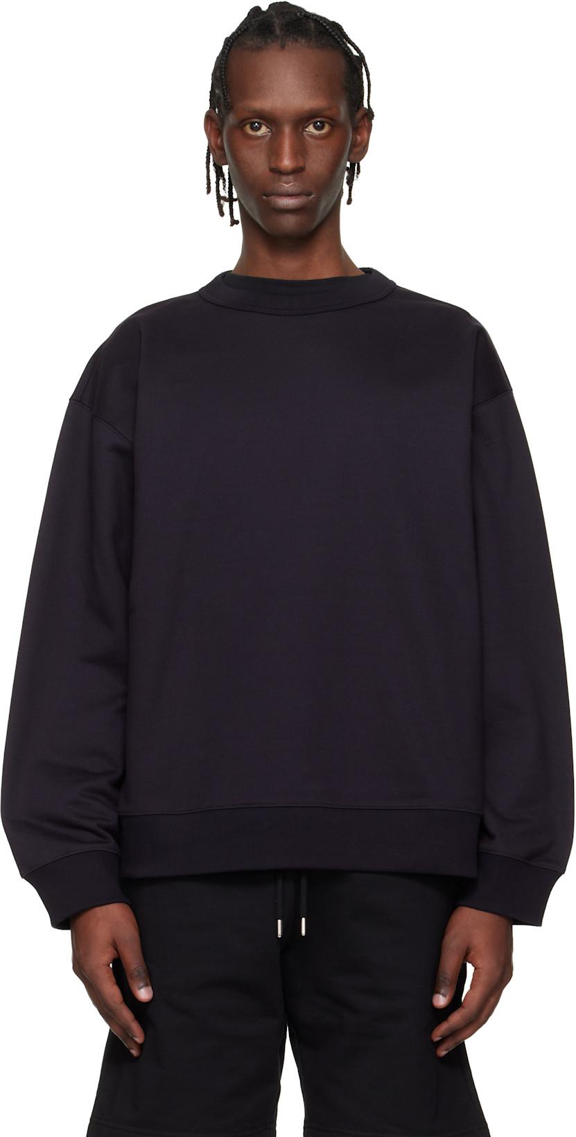 Navy Oversized Sweatshirt by DRIES VAN NOTEN