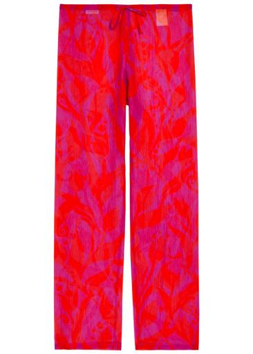 Pachas printed straight-leg silk trousers by DRIES VAN NOTEN