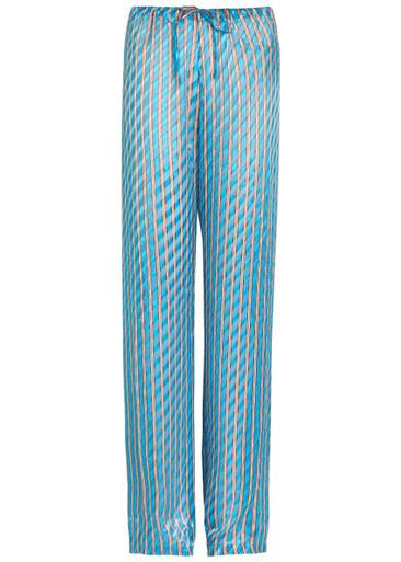 Pachas striped straight-leg devoré trousers by DRIES VAN NOTEN