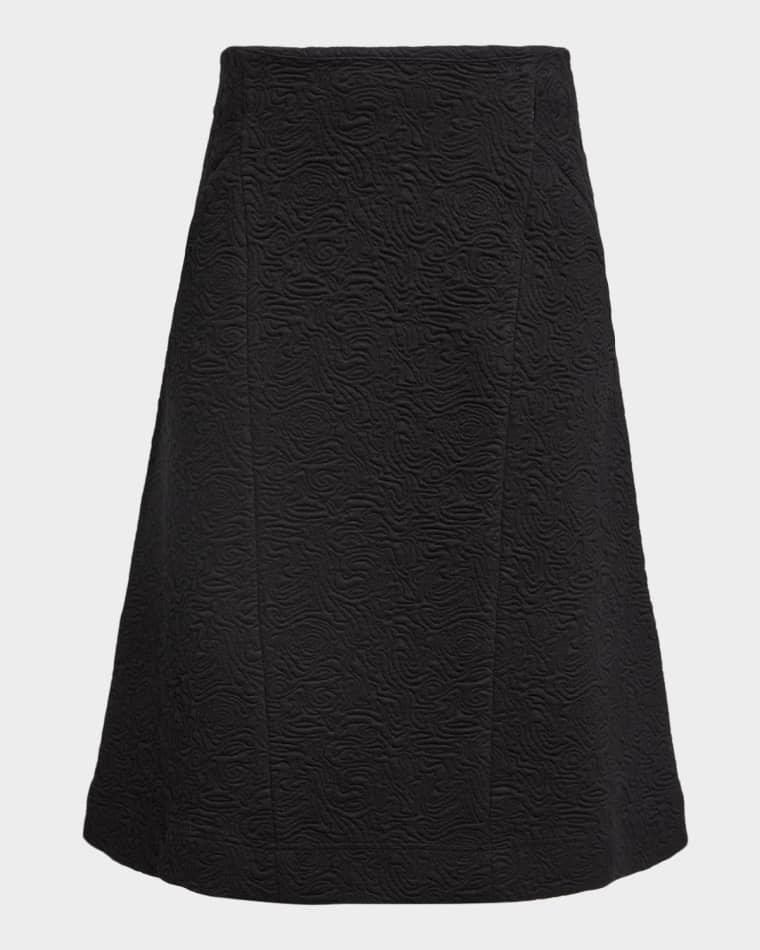 Paneled Abstract Jacquard Skirt by DRIES VAN NOTEN