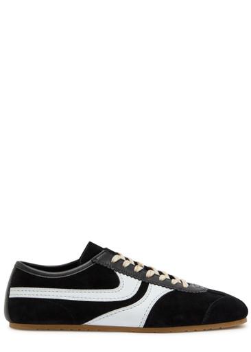 Panelled leather and suede sneakers by DRIES VAN NOTEN