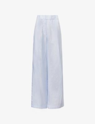 Pila Pinstripe Satin-Crepe Trousers by DRIES VAN NOTEN