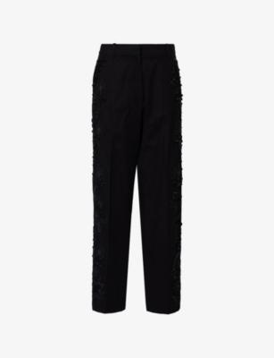 Pilar Embroidered Tapered-Leg Woven Trousers by DRIES VAN NOTEN